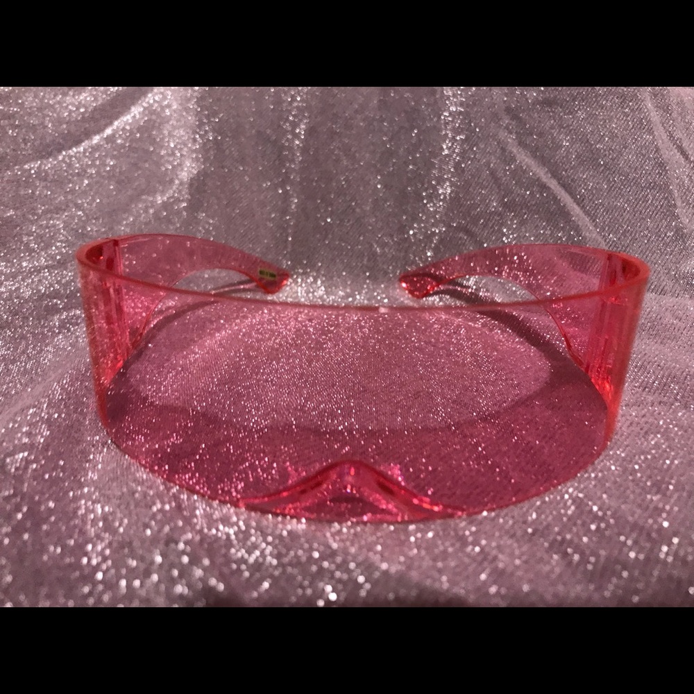 Cyber punk rave club Euro space pink sunglasses